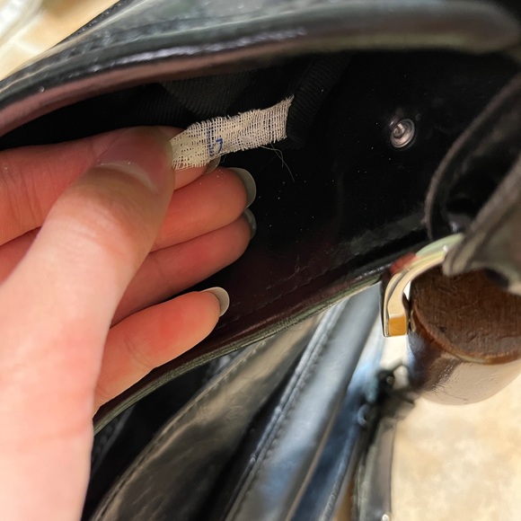 Vintage Gucci leather layered purse with wooden handle - Picture 11 of 12